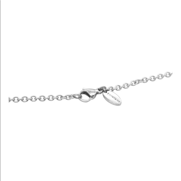 Horned Skull Heart Necklace - Blue Heart - NWT Stainless Steel - Picture 5 of 6